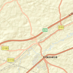 Connerré Street Map
