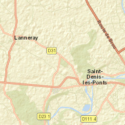 Saint-Denis-les-Ponts Street Map