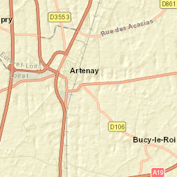 Artenay Street Map