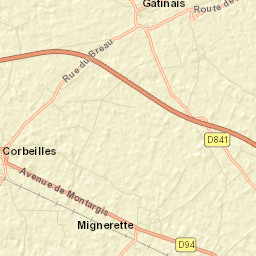 Corbeilles Street Map