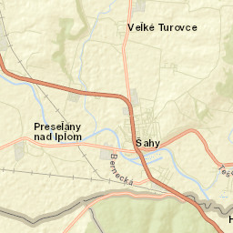 Šahy Street Map