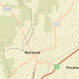 Nyírmada Street Map
