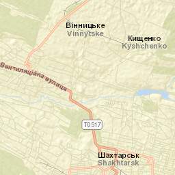 Shakhtars’k Street Map