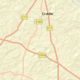 Crédin Street Map