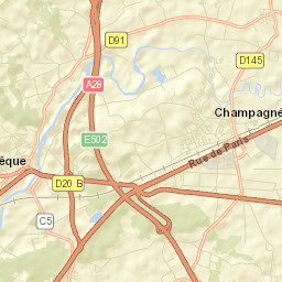 Champagné Street Map