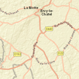Ervy-le-Châtel Street Map