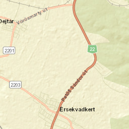 Érsekvadkert Street Map