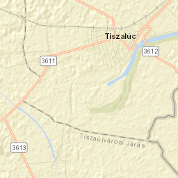 Tiszalúc Street Map