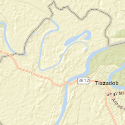 Tiszadob Street Map