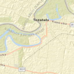Tiszadada Street Map