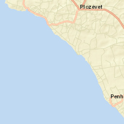 Plozévet Street Map