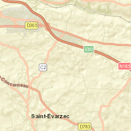 Saint-Évarzec Street Map