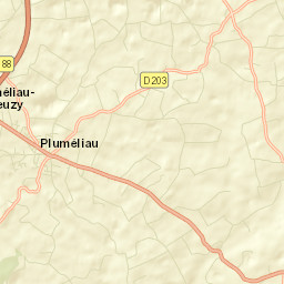Pluméliau Street Map