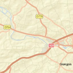 Guégon Street Map