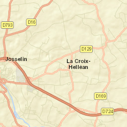 Josselin Street Map