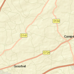 Campénéac Street Map