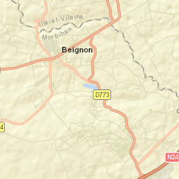 Beignon Street Map