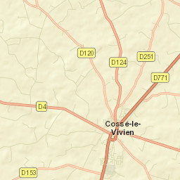 Cossé-le-Vivien Street Map