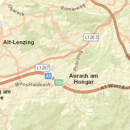Aurach am Hongar Street Map