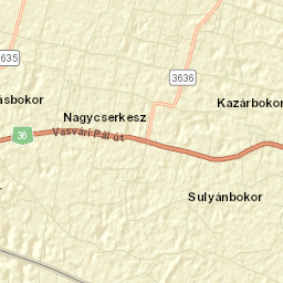 Nagycserkesz Street Map