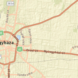 Nyíregyháza Street Map