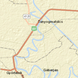 Tunyogmatolcs Street Map
