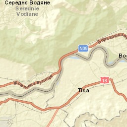 Serednye Vodyane Street Map