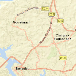 Bénodet Street Map