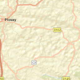 Plouay Street Map