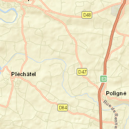 Pléchâtel Street Map