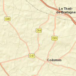 Coësmes Street Map