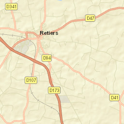 Retiers Street Map