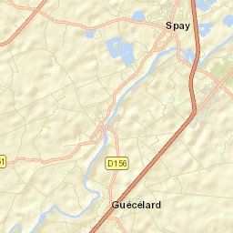 Guécélard Street Map