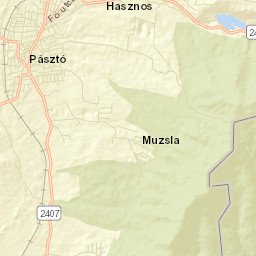Pásztó Street Map