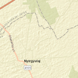 Nyírgyulaj Street Map