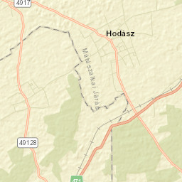 Hodász Street Map