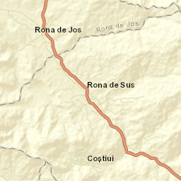 Comuna Rona de Jos Street Map