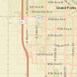 Grand Forks Street Map