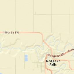 Red Lake Falls Street Map