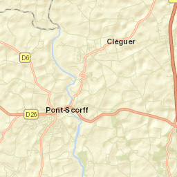 Cléguer Street Map