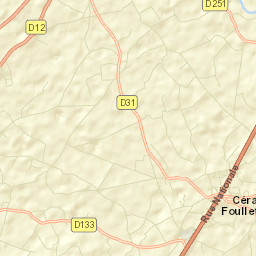 Cérans-Foulletourte Street Map