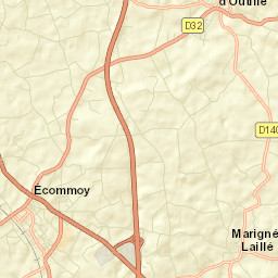 Écommoy Street Map