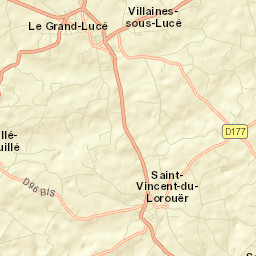 Le Grand-Lucé Street Map
