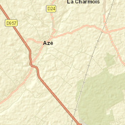 Azé Street Map