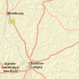 Châtillon-Coligny Street Map