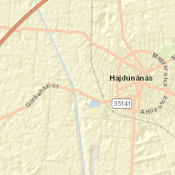 Hajdúnánás Street Map