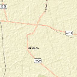 Kisléta Street Map