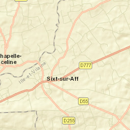 Sixt-sur-Aff Street Map