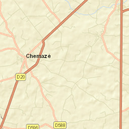 Chemazé Street Map