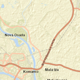 Okres Komárno Street Map